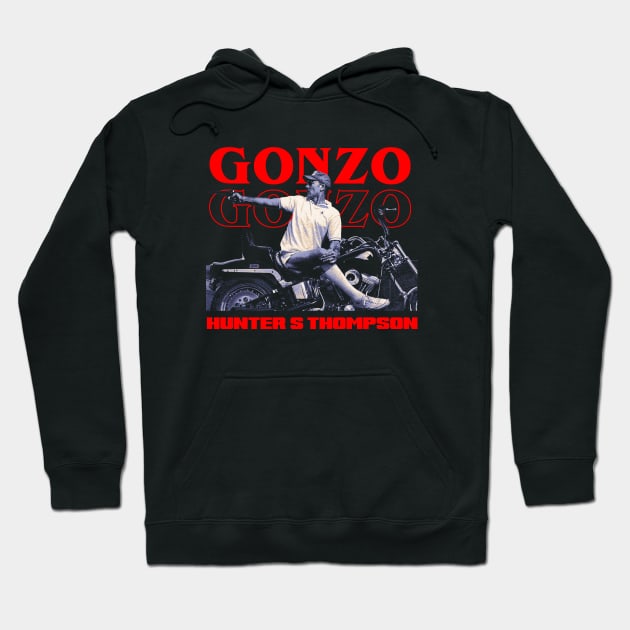 Gonzo Hunter S Tompson Rider Hoodie by Jina Botak